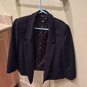 Forever 21 navy blue one button woman's blazer